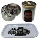 The Boondocks Cartoon Herb Grinder, Stash Jar, Rolling Tray Set - spicedanime