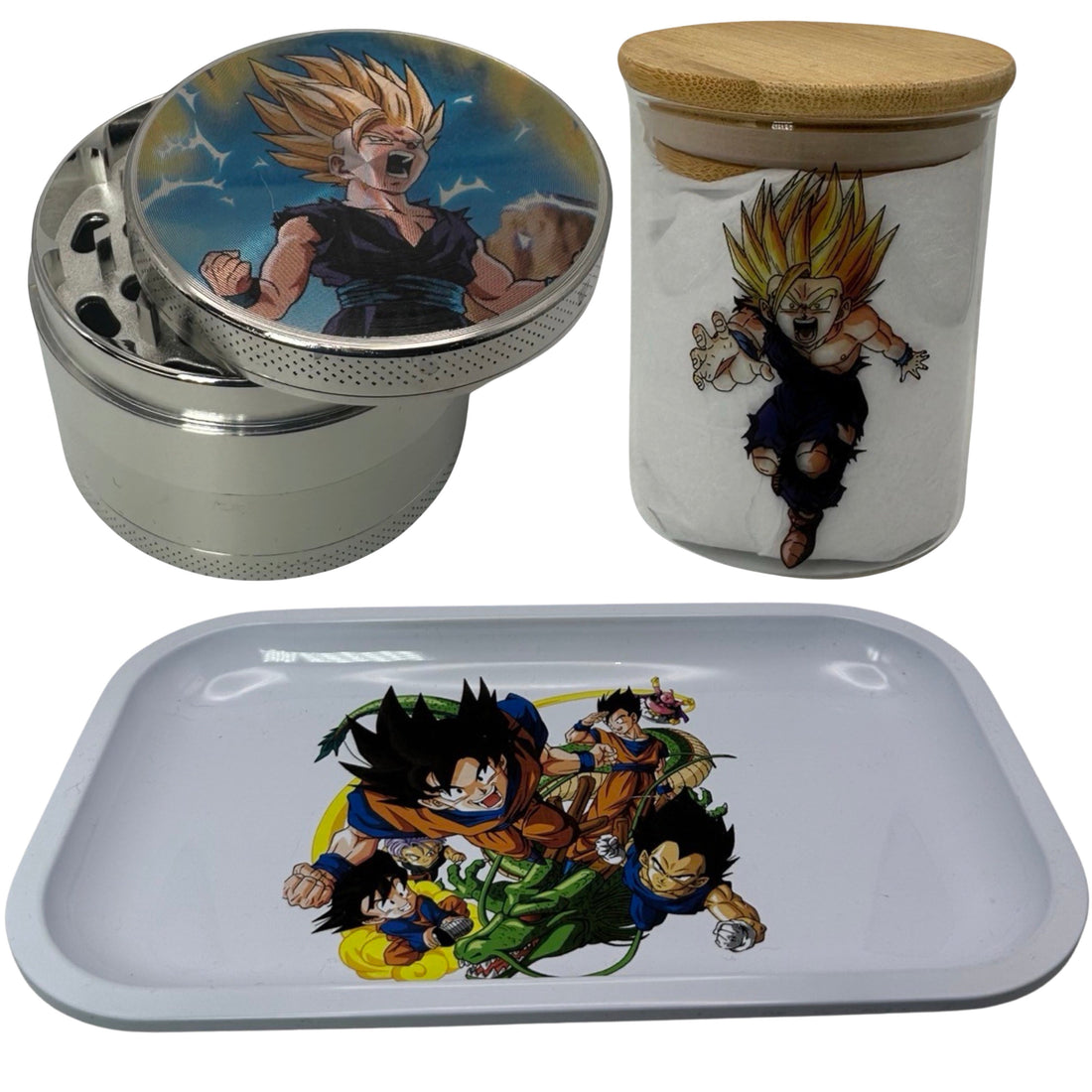 Gohan Power Up Grinder, Jar, Rolling Tray Set