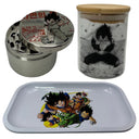 Kid Vegeta Grinder, Jar, Rolling Tray Set