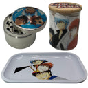 Gintama Anime Spice Grinder, Stash Jar, Rolling Tray Set - spicedanime