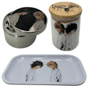 L and Light Grinder, Jar, Rolling Tray Set