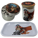 Gurren Lagann Anime Spice Grinder, Stash Jar, Rolling Tray Set - spicedanime