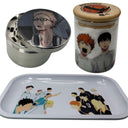 Haikyuu Volleyball Anime Spice Grinder, Stash Jar, Rolling Tray Set - spicedanime