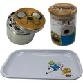 Adventure Time Cartoon Spice Grinder, Stash Jar, Rolling Tray Set - spicedanime