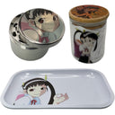 Monogatari Anime Spice Grinder, Stash Jar, Rolling Tray Set - spicedanime