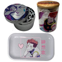 HxH Hunter Hunter Anime Spice Grinder, Stash Jar, Rolling Tray Set - spicedanime