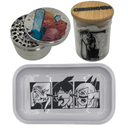 Denji and Poochita Grinder, Jar, Rolling Tray Set