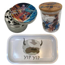 Avatar the Last Airbender Cartoon Spice Grinder, Stash Jar, Rolling Tray Set - spicedanime