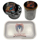 Spiderman Comic Herb Grinder, Stash Jar, Rolling Tray Set - spicedanime