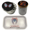 Spiderman Comic Herb Grinder, Stash Jar, Rolling Tray Set - spicedanime