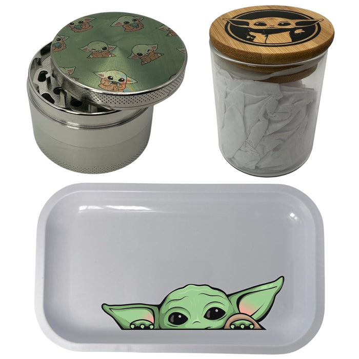 Star Wars Movie Spice Grinder, Stash Jar, Rolling Tray Set - spicedanime