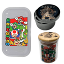Super Mario Bros Videogame Spice Grinder, Stash Jar, Rolling Tray Set - spicedanime