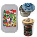 Super Mario Bros Videogame Spice Grinder, Stash Jar, Rolling Tray Set - spicedanime