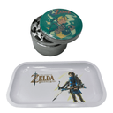 Master Sword Wielder Videogame Spice Grinder, Stash Jar, Rolling Tray Set - spicedanime