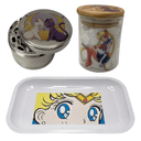 Sailor Moon Anime Herb Grinder, Stash Jar, Rolling Tray Set - spicedanime