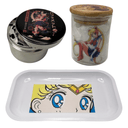 Sailor Moon Anime Herb Grinder, Stash Jar, Rolling Tray Set - spicedanime
