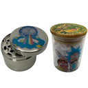 Rick and Morty Cartoon Spice Grinder, Stash Jar, Rolling Tray Set - spicedanime