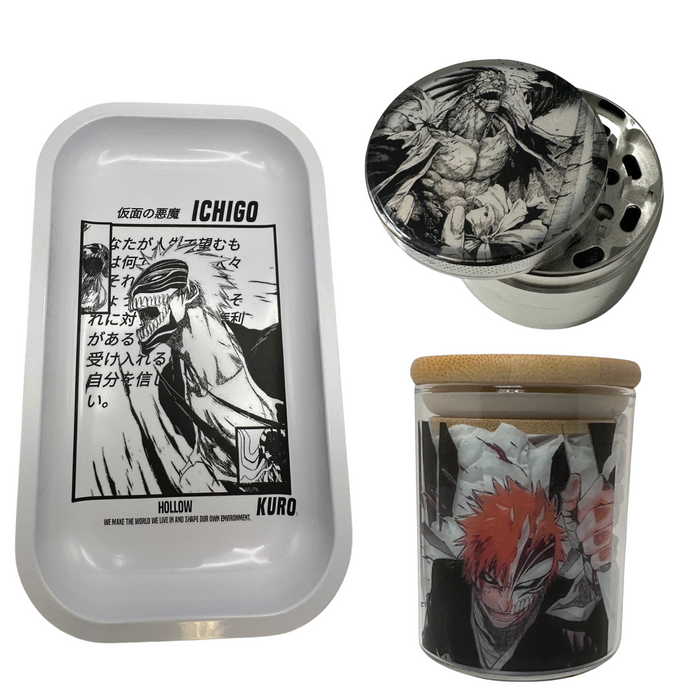 Kenpachi Grinder, Jar, Rolling Tray Set