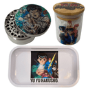 YuYu Hakusho Anime Herb Grinder, Stash Jar, Rolling Tray Set - spicedanime