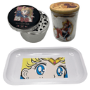 Sailor Moon Anime Herb Grinder, Stash Jar, Rolling Tray Set - spicedanime