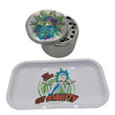 Rick and Morty Cartoon Spice Grinder, Stash Jar, Rolling Tray Set - spicedanime