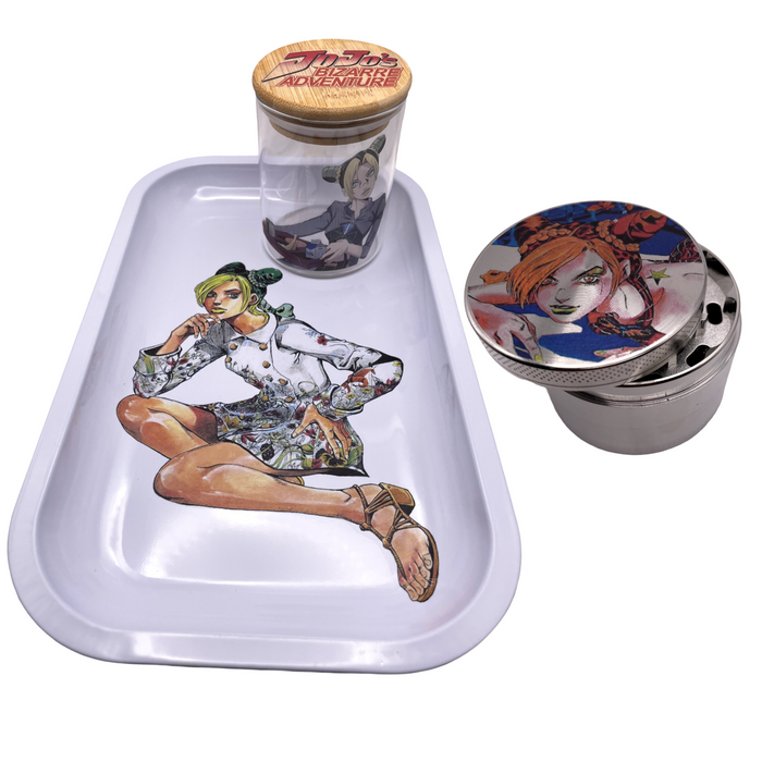 Jolyene Grinder, Jar, Rolling Tray Set