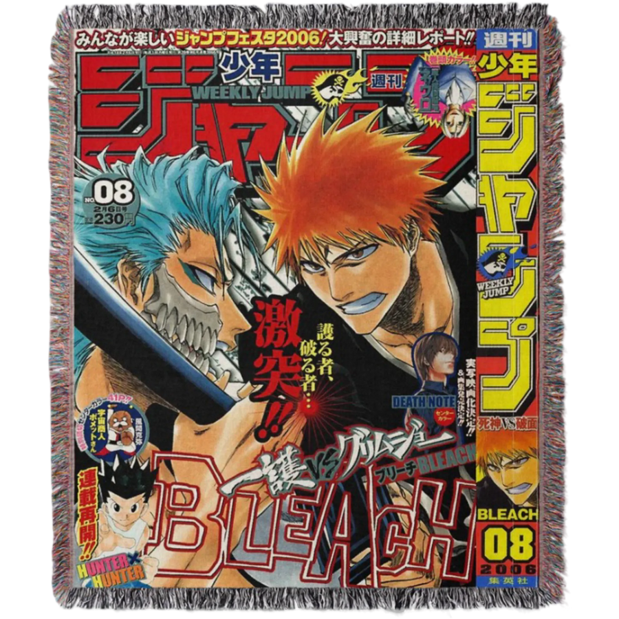 Ichigo & Grimmjow Anime Hand Woven Cozy Rug | Manga Tapestry Throw | Suitable As Blanket