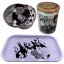 Gyomei Chained Flail and Axe Grinder, Jar, Rolling Tray Set