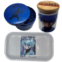 HxH Hunter Hunter Anime Spice Grinder, Stash Jar, Rolling Tray Set - spicedanime