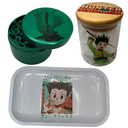 HxH Hunter Hunter Anime Spice Grinder, Stash Jar, Rolling Tray Set - spicedanime