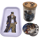 Jojos Bizarre Adventure Anime Spice Grinder, Stash Jar, Rolling Tray Set - spicedanime