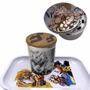 Jojos Bizarre Adventure Anime Spice Grinder, Stash Jar, Rolling Tray Set - spicedanime