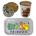 Pokemon Cartoon Spice Grinder, Stash Jar, Rolling Tray Set - spicedanime