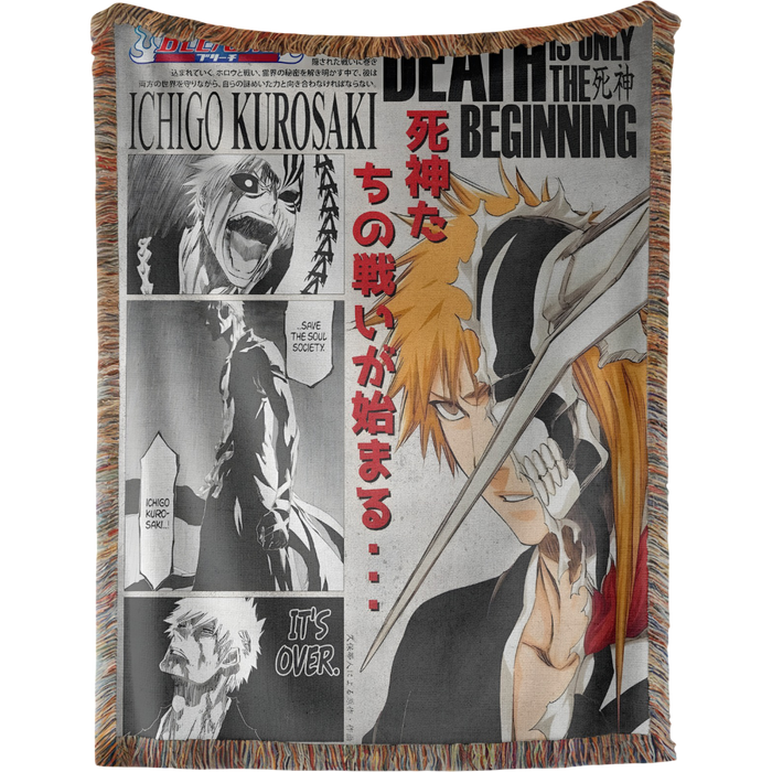 Ichigo Hollow Mask Woven Tapestry, Blanket, Rug