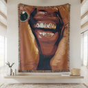 Men Grillz Emmy Hand Woven Tapestry, Blanket, Rug