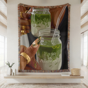 Matcha Girl Hand Woven Tapestry, Blanket, Rug