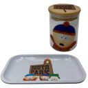 South Park Cartoon Spice Grinder, Stash Jar, Rolling Tray Set - spicedanime