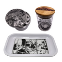MHA My Hero Academy Anime Spice Grinder, Stash Jar, Rolling Tray Set - spicedanime