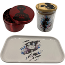 Mob Psycho 100 Anime Spice Grinder, Stash Jar, Rolling Tray Set - spicedanime