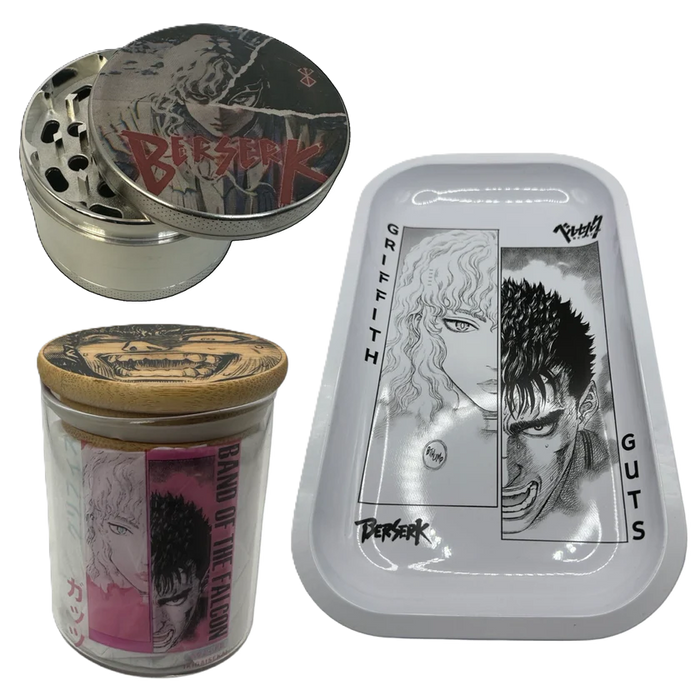 Griffith Graphic Grinder, Jar, Rolling Tray Set