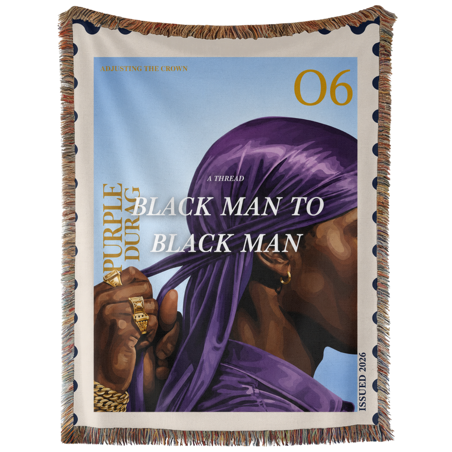 Purple Durag Hand Woven Tapestry, Blanket, Rug