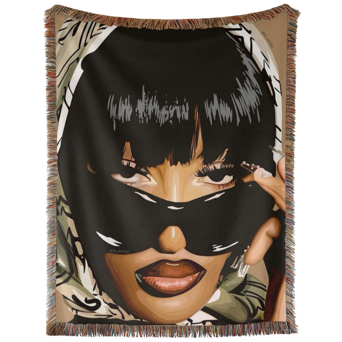 Meg Stallion Scarf Hand Woven Tapestry, Blanket, Rug