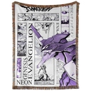 Purple EVA-01 Hand Woven Tapestry, Blanket, Rug