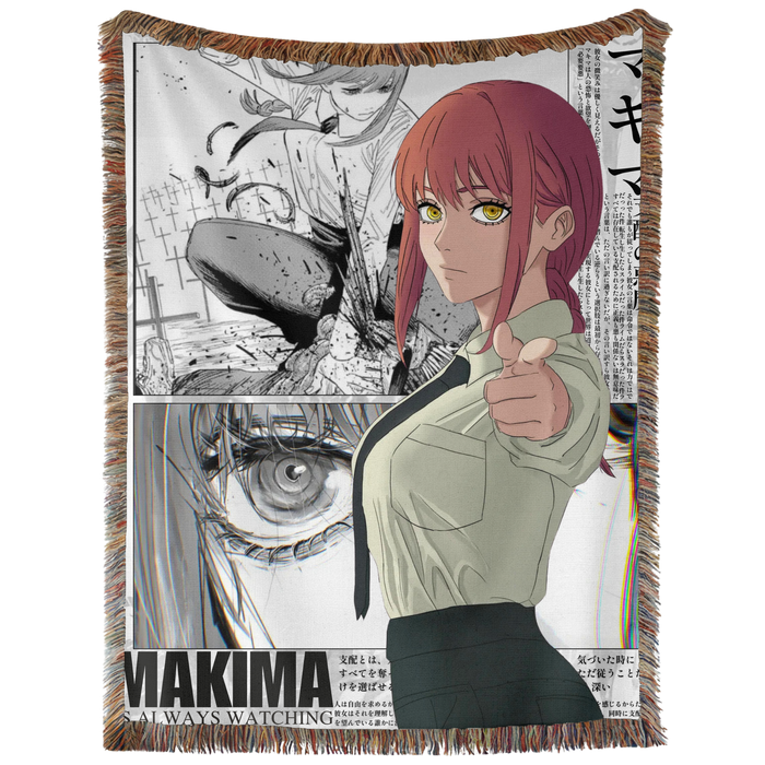 Makima Hand Woven Tapestry, Blanket, Rug