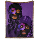 Purple Flower Eye Tapestry, Blanket, Rug
