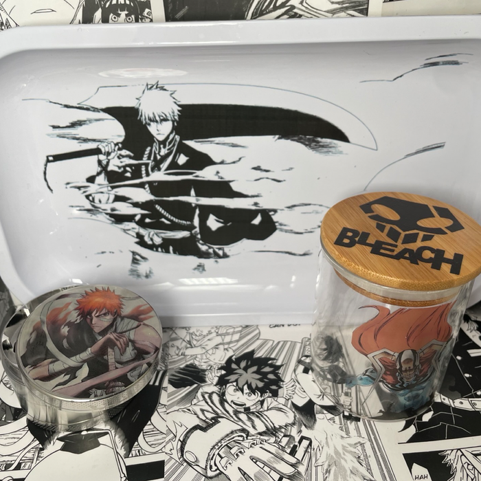 Ichigo Bandaged Up Grinder, Jar, Rolling Tray Set