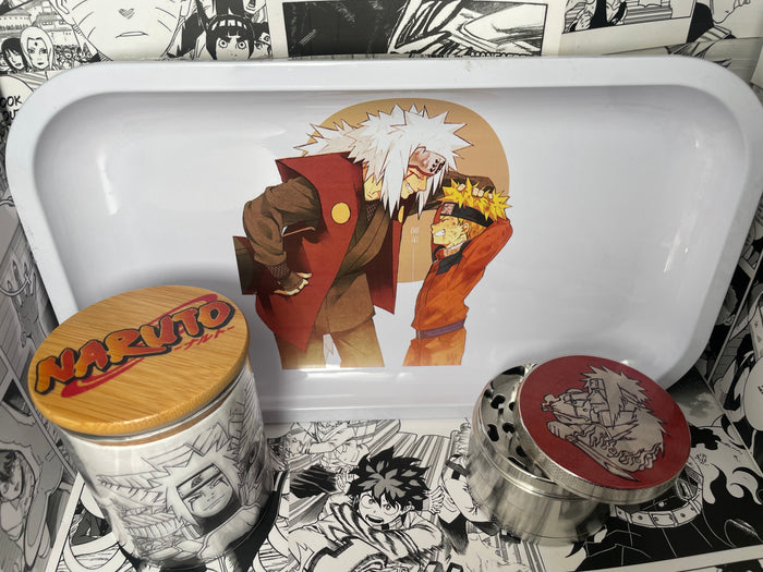 Jiraiya and Toad Grinder, Jar, Rolling Tray Set