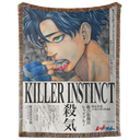 Red Blue Manga Movie Woven Tapestry, Blanket, Rug