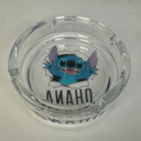 Stitch Cartoon Round Glass Ashtray