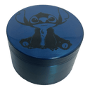 Stitch Grinder, Herb Grinder, Cute Grinder, Large Grinder With Catcher, 2.5 Inch Blue Grinder - spicedanime